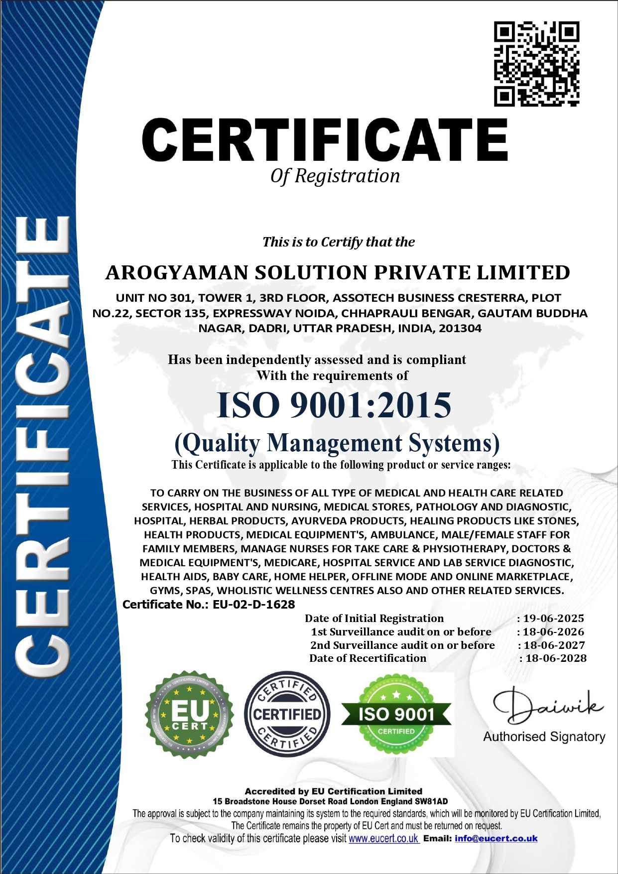 Certificate